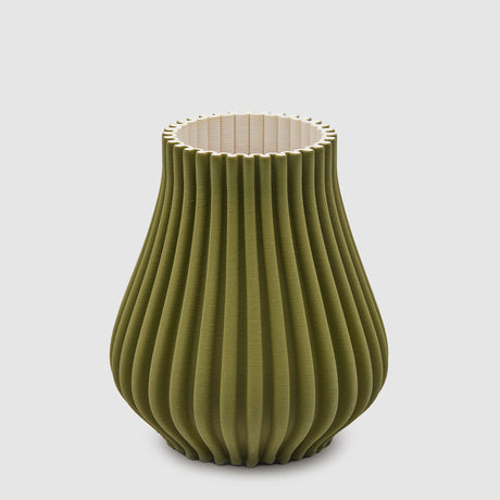 EDG Enzo De Gasperi Vaso Goccia 3D in Porcellana 28cm Verde