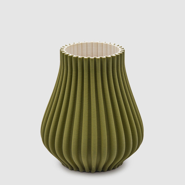 EDG Enzo De Gasperi Vaso Goccia 3D in Porcellana 28cm Verde