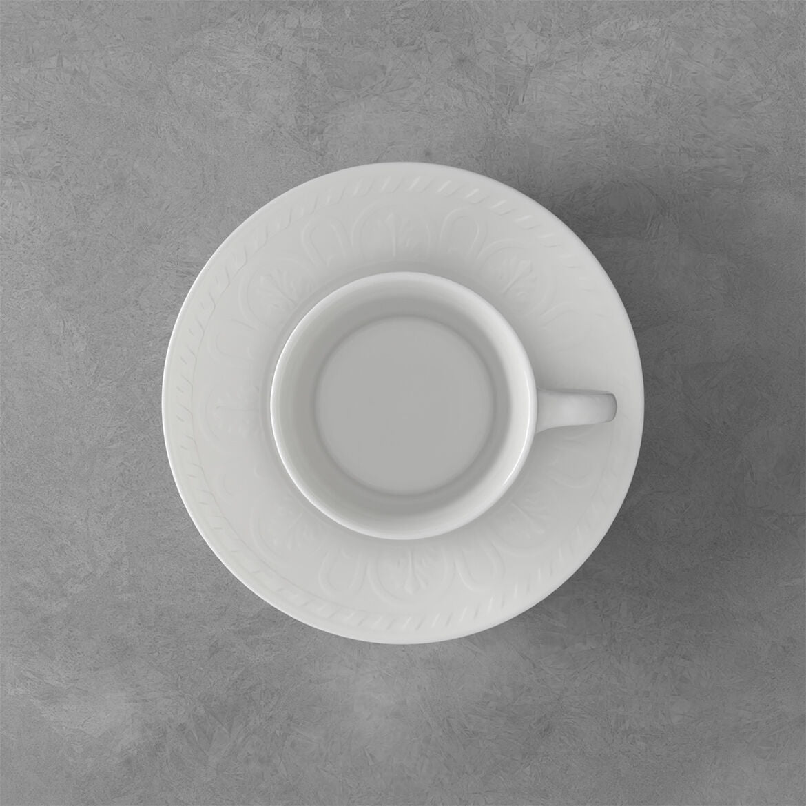 VILLEROY & BOCH Cellini Set 2 Pezzi Tazza Te Caffè 200ml con Piattino 15cm Porcellana
