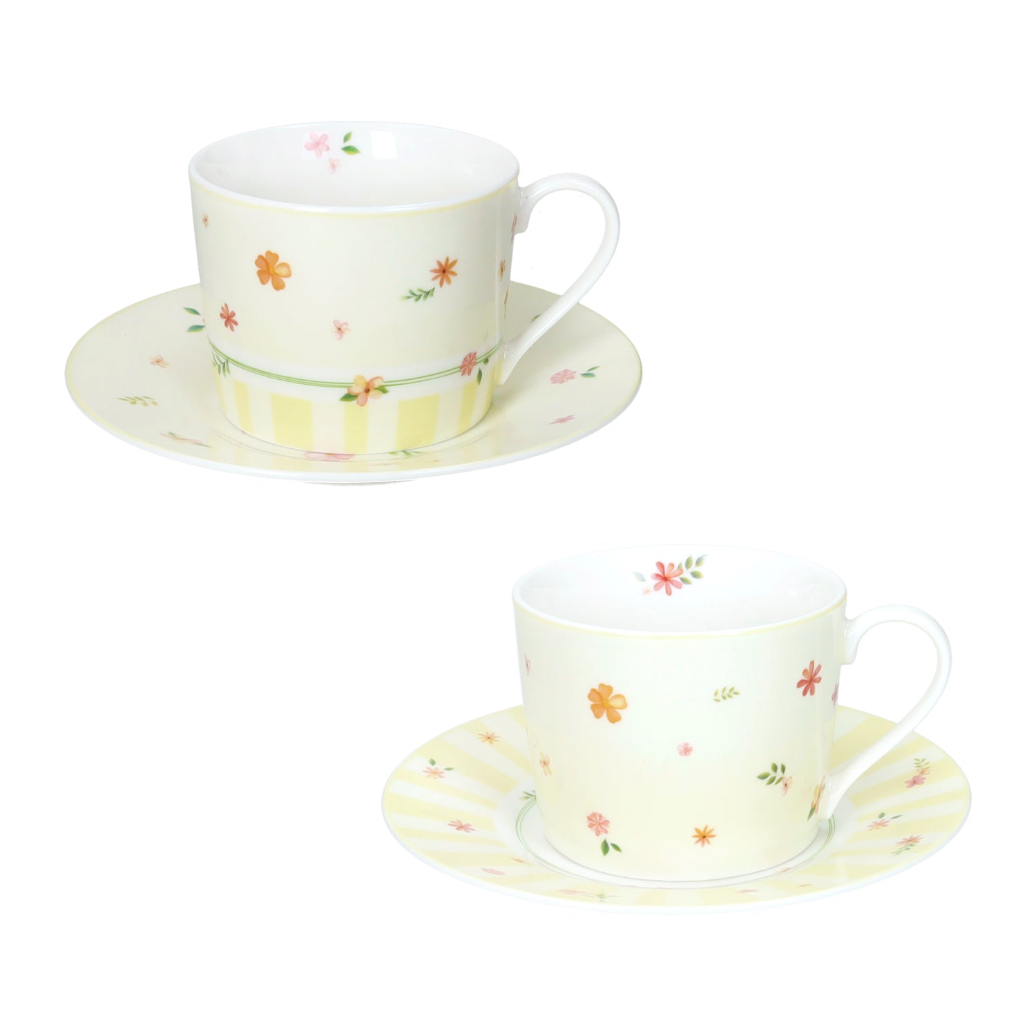 BRANDANI Polline Giallo Set 2 Pezzi Tazza Tè 150ml Porcellana