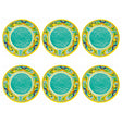BRANDANI Piatto Fondo Citrus in Melamina 21,5cm Set 6 Pezzi Servizio Tavola