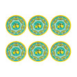 Set 6 piatti colazione Citrus Brandani in melamina decoro limoni 21,5 cm