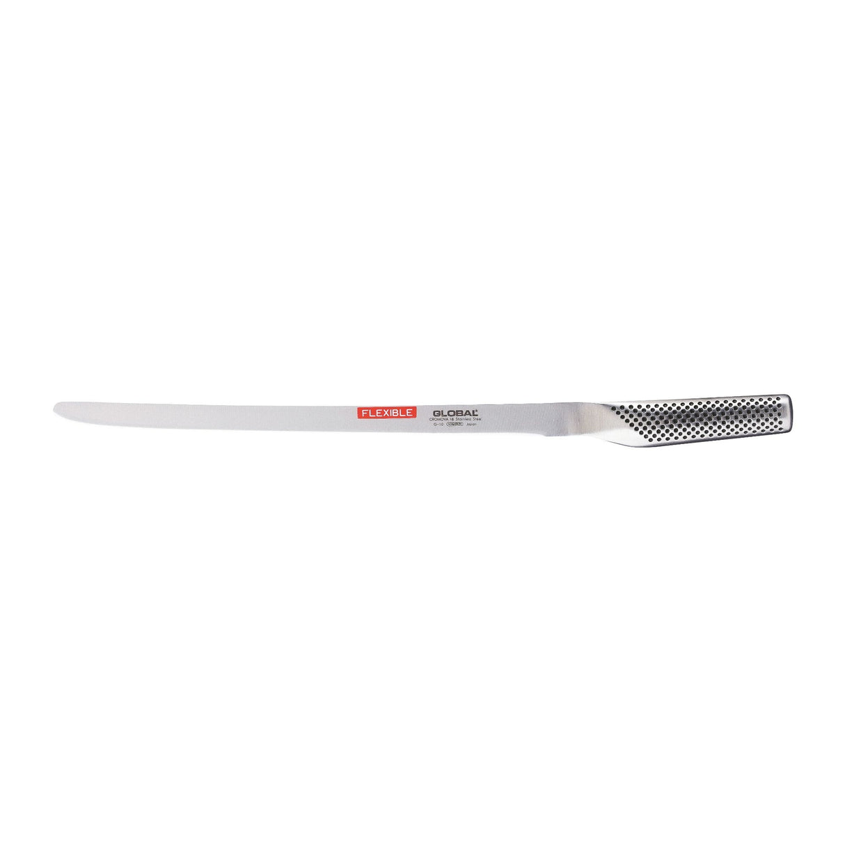 GLOBAL Coltello Salmone Prosciutto 31cm in Acciaio Inox Cromova 18 Flessibile G-10
