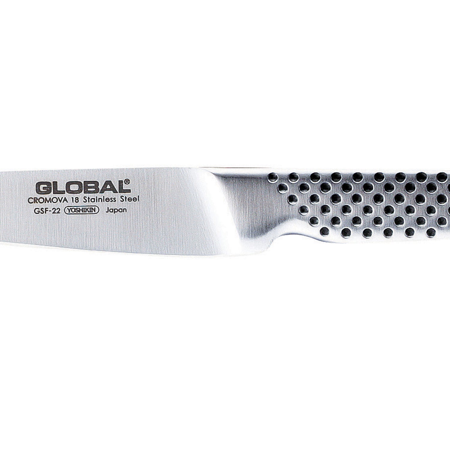 GLOBAL Coltello Spelucchino Dritto 11cm in Acciaio Inox Cromova 18 GSF-22