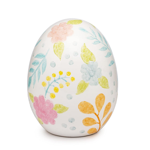 Ovetto di Pasqua Palais Royal in resina con decori floreali 27 cm