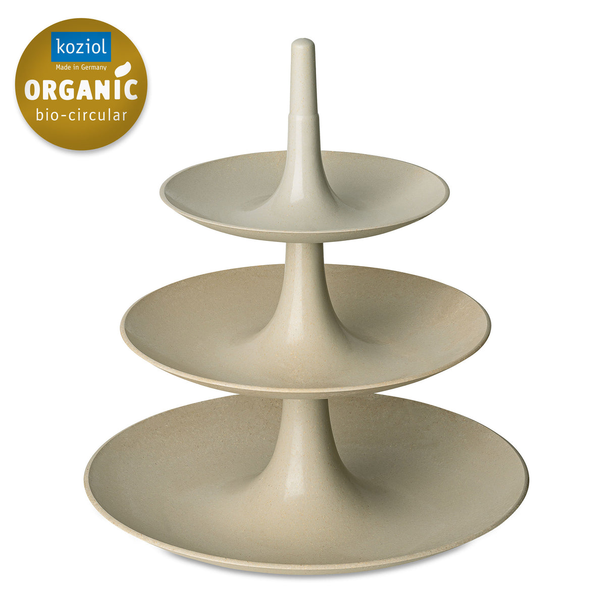 KOZIOL Etagere Alzata 3 Ripiani Impilabile Babell L 34cm Sabbia Organic
