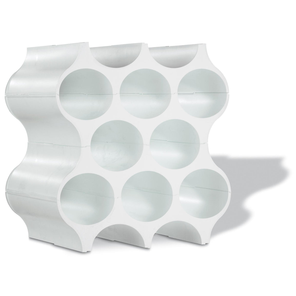 Portabottiglie modulare Koziol in materiale organico a nido d'ape 36x35 cm