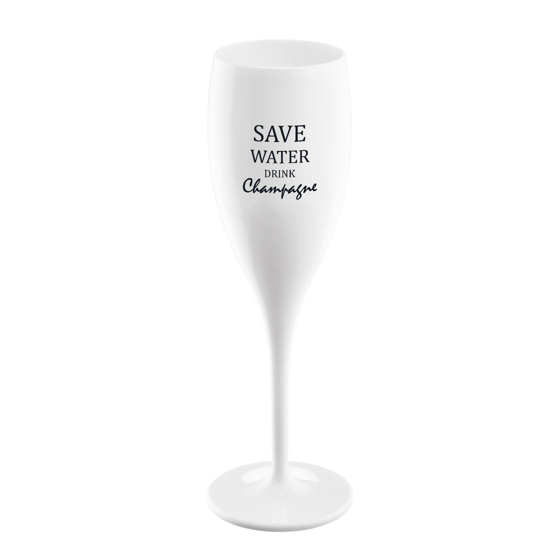 KOZIOL Calice Spumante Champagne 100ml Cheers No. 1 Save Water Drink Champagne Bianco