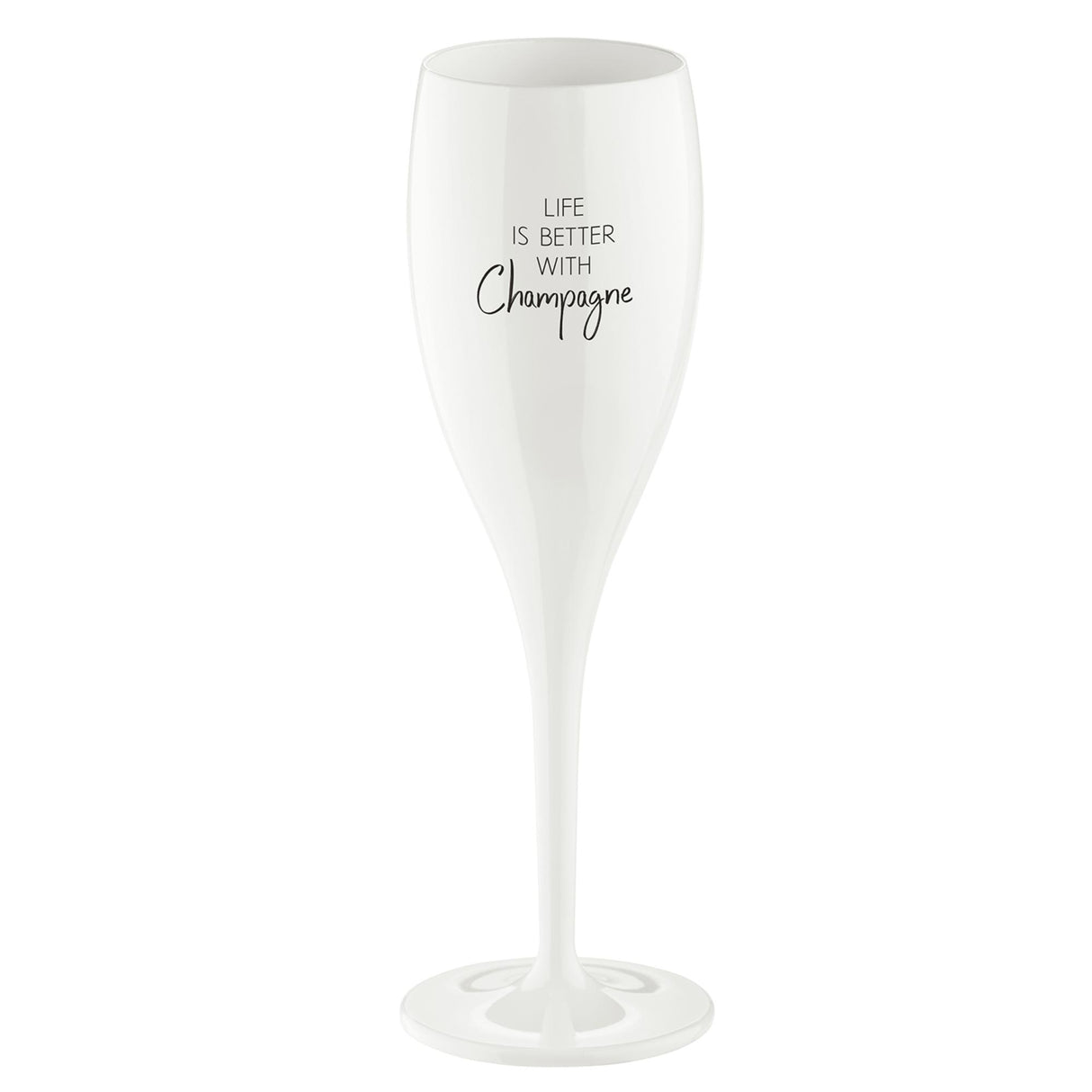 KOZIOL Calice Spumante Champagne 100ml Cheers No. 1 Life is Better With Champagne Bianco