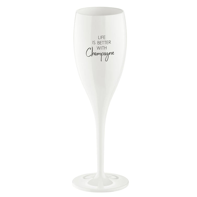 KOZIOL Calice Spumante Champagne 100ml Cheers No. 1 Life is Better With Champagne Bianco