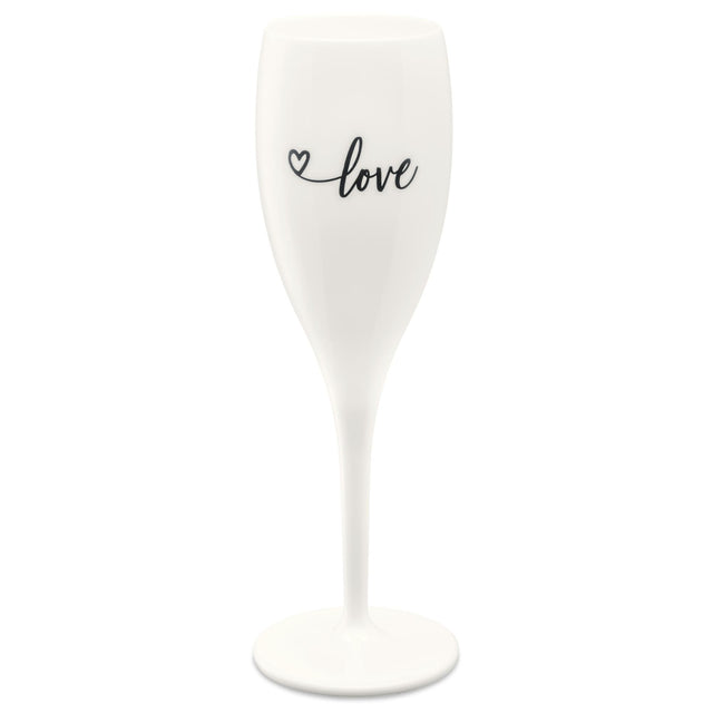 Flute spumante Koziol in materiale termoplastico bianco 19 cm