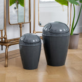 KOZIOL Large wastepaper bin DEL M 45cm 12L Gray 100% recycled plastic