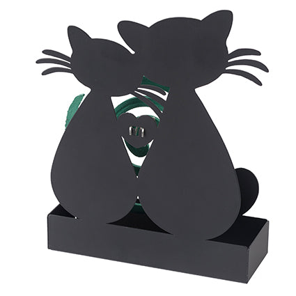 MONTEMAGGI Kitten Zampirone Holder 16x18cm Black Metal