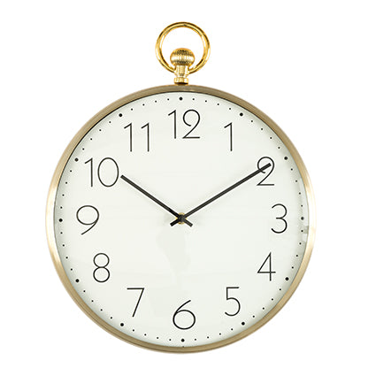 MONTEMAGGI Orologio Da Parete Oro Quadrante Bianco 31x39cm Metallo