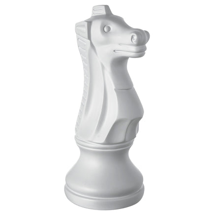 MONTEMAGGI Pezzo Scacchi Cavallo Decorazione 25x11cm Poliresina Bianco