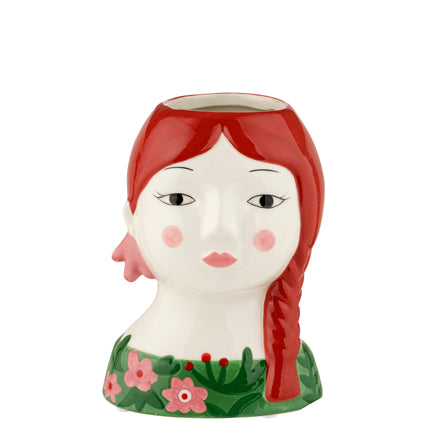 MONTEMAGGI Isotta Treccia Vaso Cachepot Porta Pianta 14x10cm Ceramica