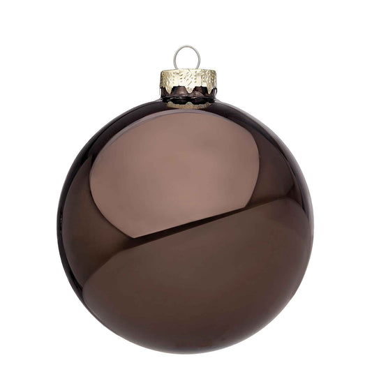 BIZZOTTO Addobbo Castagna Sfera Palla Pallina per Albero di Natale 10cm Vetro