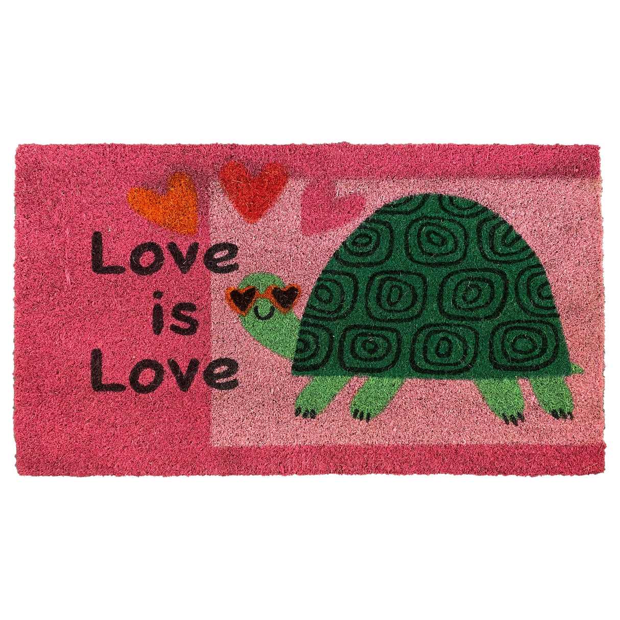 MONTEMAGGI Tappeto Zerbino Entrata Tartaruga Love is Love 70x40cm Cocco