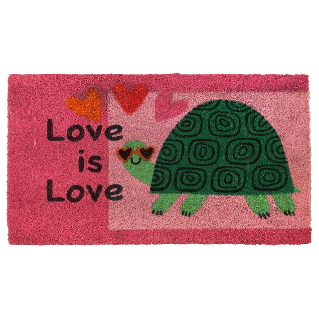 MONTEMAGGI Tappeto Zerbino Entrata Tartaruga Love is Love 70x40cm Cocco