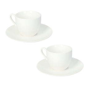 Set 2 tazzine caffè Brandani in porcellana Bone lucida 100 ml