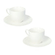BRANDANI Set 2 Pezzi Tazza Tazzina Caffè 100ml Bianco Porcellana