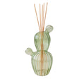 Diffusore a bastoncini Brandani in vetro verde a forma di cactus 17 cm