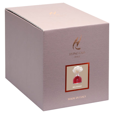 HYPNO CASA Diffusore a Bastoncini con Fiore Bianco Rosa 100ml Melograno