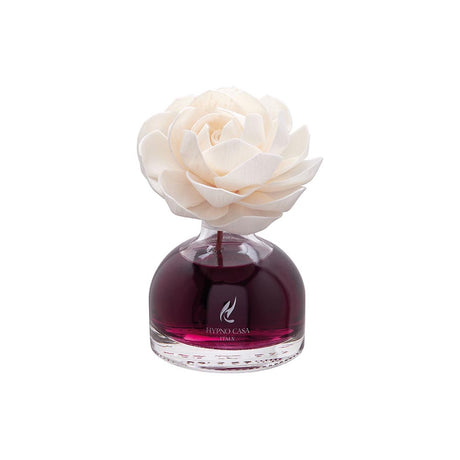 HYPNO CASA Diffusore a Bastoncini con Fiore Bianco Rosa 100ml Mosto D'Autunno