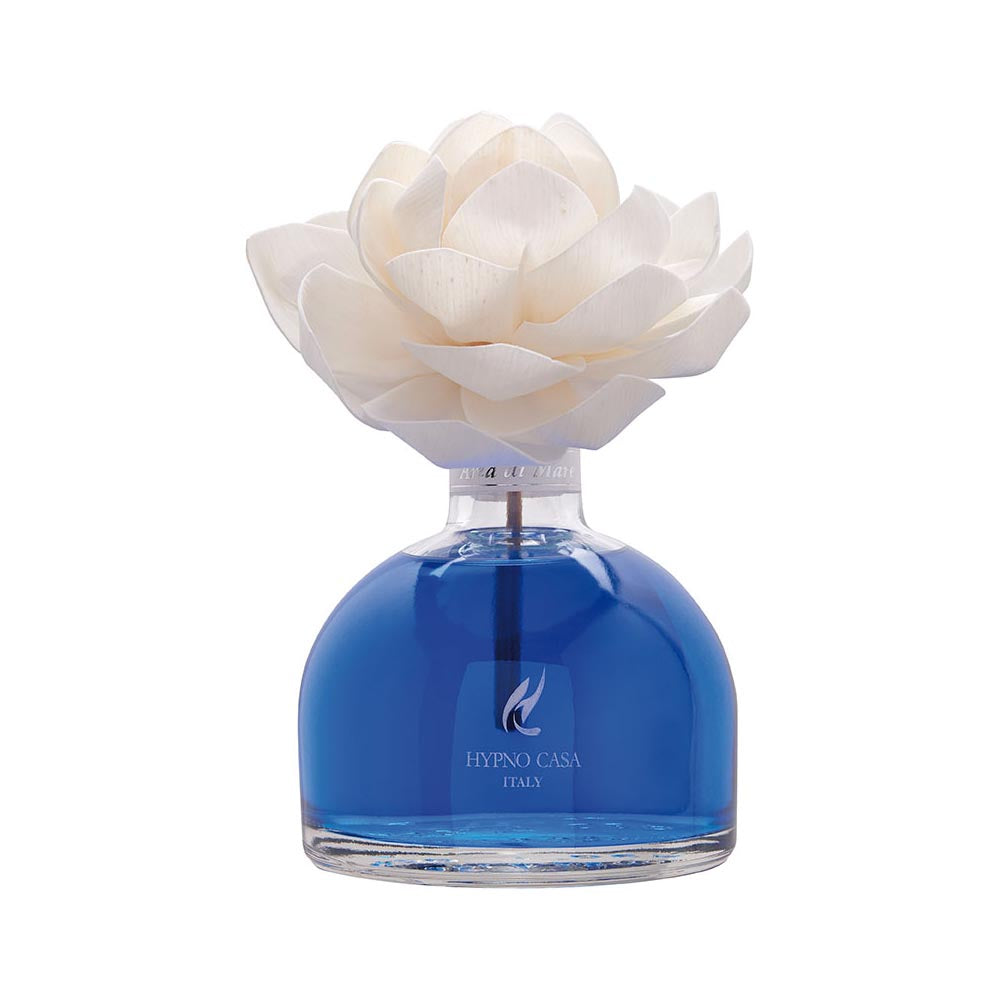 HYPNO CASA Diffusore a Bastoncini con Fiore Bianco Rosa 250ml Aria di Mare