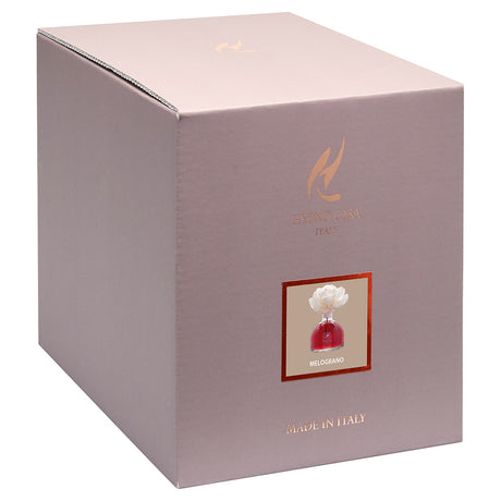 HYPNO CASA Diffusore a Bastoncini con Fiore Bianco Rosa 250ml Melograno
