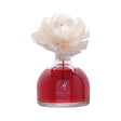 HYPNO CASA Diffusore a Bastoncini con Fiore Bianco Rosa 250ml Rosso Divino