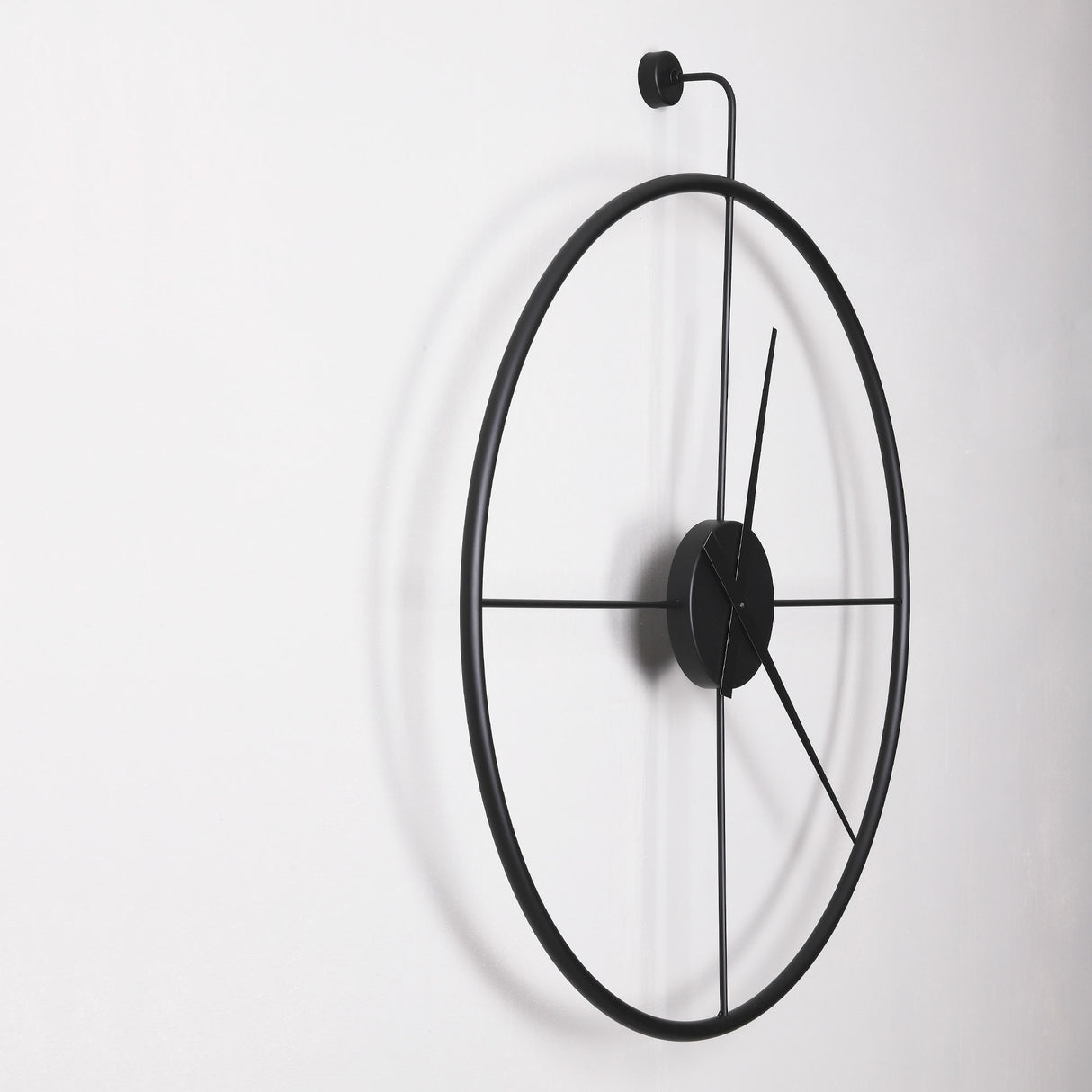 CEART Modern Florence Wall Clock 90cm Black Metal Made in Italy