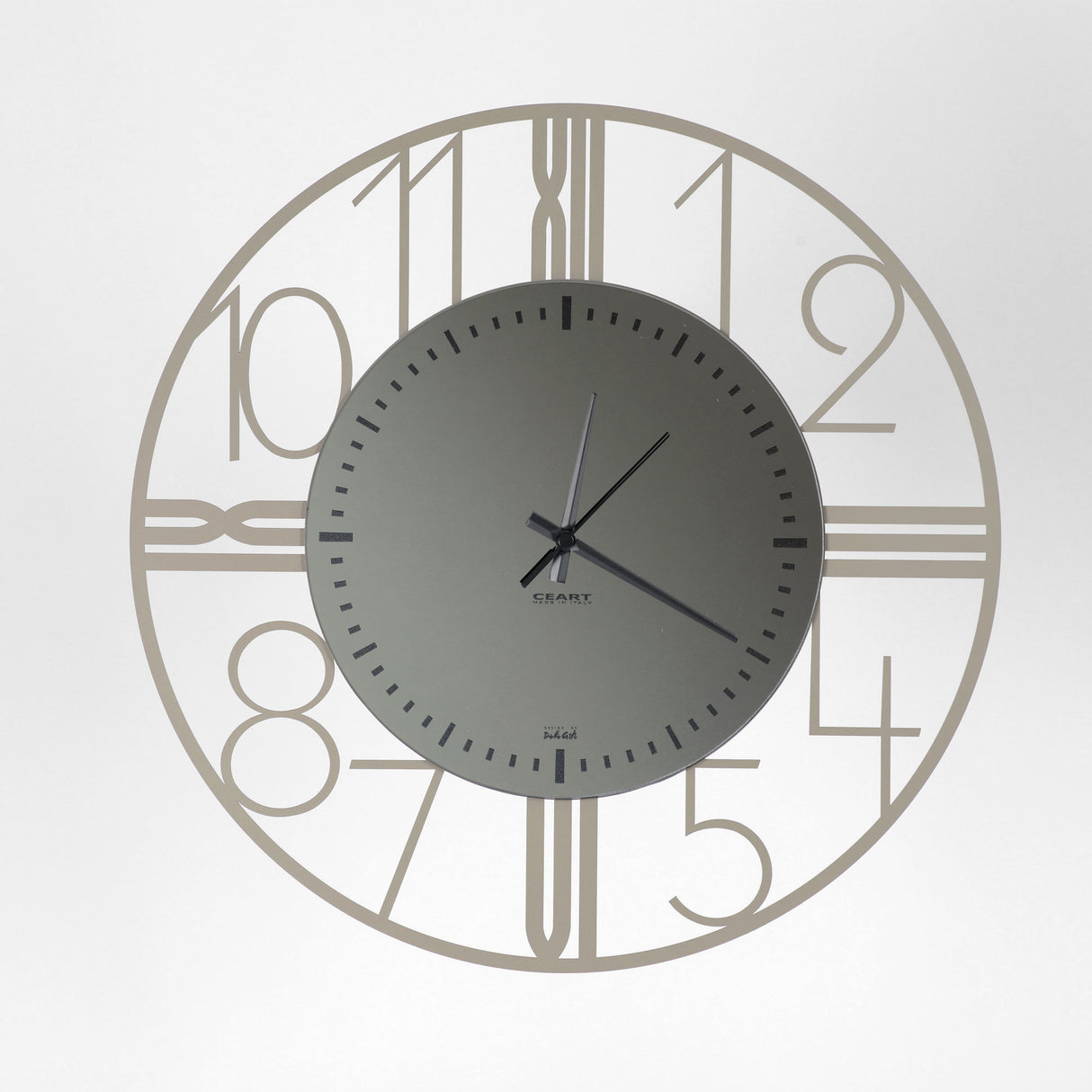 CEART Orologio Da Parete Astro 50cm Tortora Metallo Made in Italy