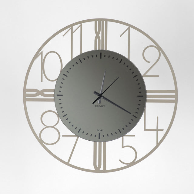 CEART Orologio Da Parete Astro 50cm Tortora Metallo Made in Italy