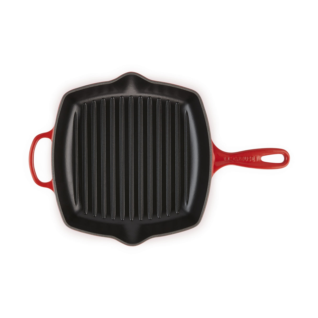LE CREUSET Bistecchiera Skillet Quadrata Evolution 26cm in Ghisa Vetrificata Ciliegia