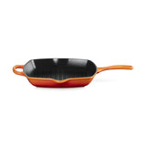 LE CREUSET Evolution Square Skillet Grill 26cm in Orange Vitrified Cast Iron