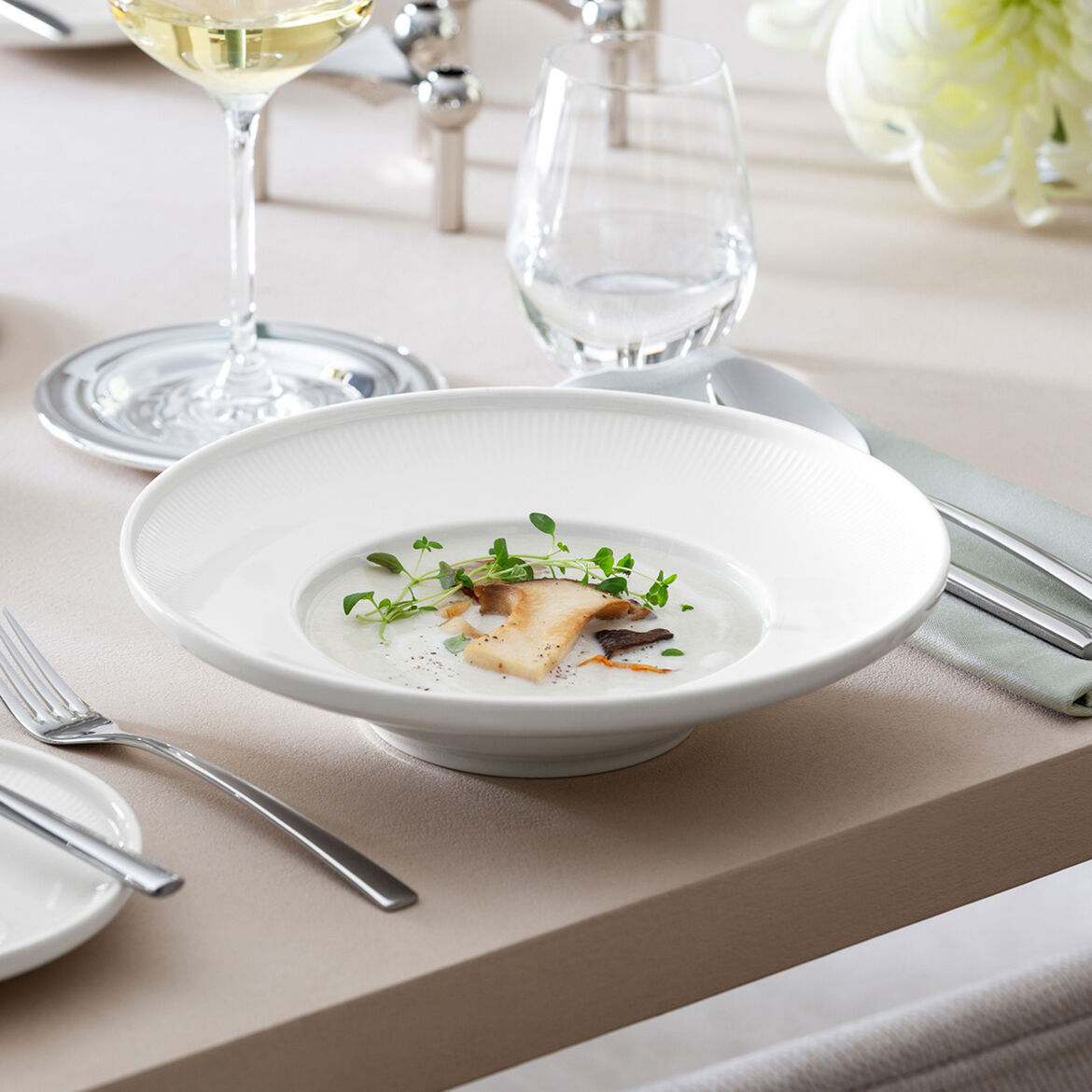 VILLEROY &amp; BOCH Afina Piatto Fondo 25cm Bianco Porcellana Premium