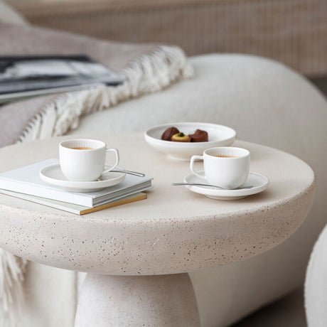 VILLEROY & BOCH Afina Tazza Caffè Espresso 50ml con Piattino 11,5cm Bianco Porcellana Premium