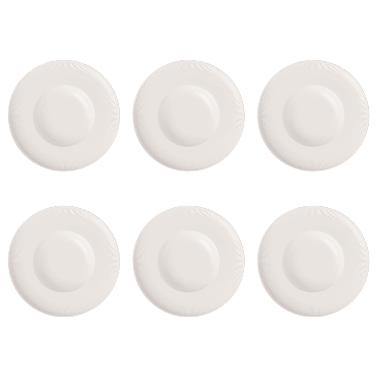VILLEROY & BOCH Afina Piatto Fondo Pasta 29cm Set 6 Pezzi Bianco Porcellana Premium