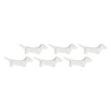 LA PORCELLANA BIANCA Fattoria Poggia Posate Cane Set 6 Pezzi 7,5cm Bianco