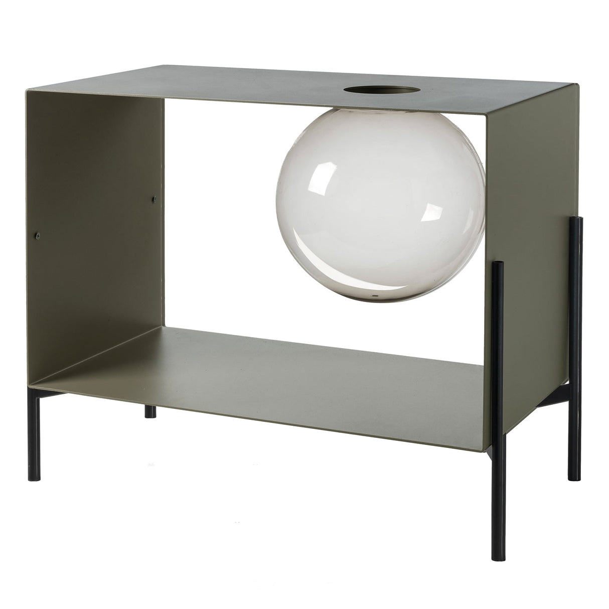 ARTI & MESTIERI Mobile da Soggiorno di Design Globe Grande Giada Base Nera