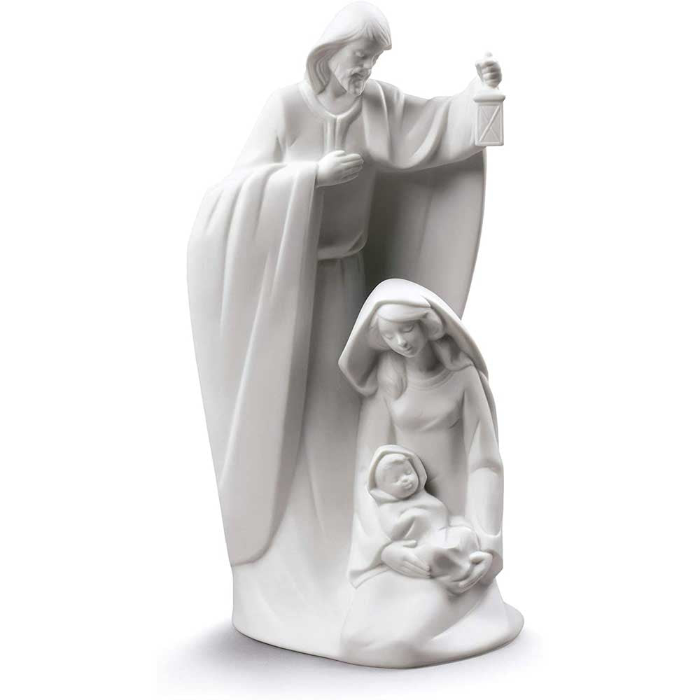 NAO Figura Statua in Porcellana Natività È nato il Salvatore 25cm Decorazione Natalizia