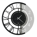 ARTI & MESTIERI Orologio da Parete Particolare Full Metal Jack Grande Nero E Bianco Marmo