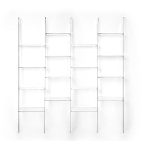 Libreria Step Iplex in PMMA trasparente design minimalista 185x161 cm
