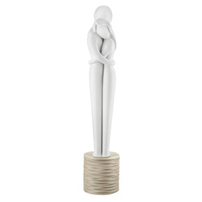 Scultura coppia stilizzata Bongelli Preziosi in ceramica nocciola 40 cm