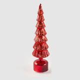 EDG Enzo De Gasperi Decorazione Natalizia Pino Twist con Musica Movimento e Led 40,5x10cm Rosso Vetro