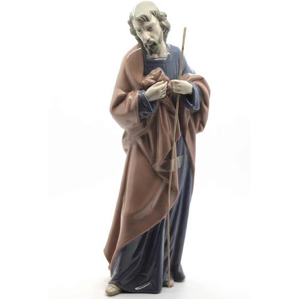 NAO Figura Statua San Giuseppe Presepe 27cm Porcellana