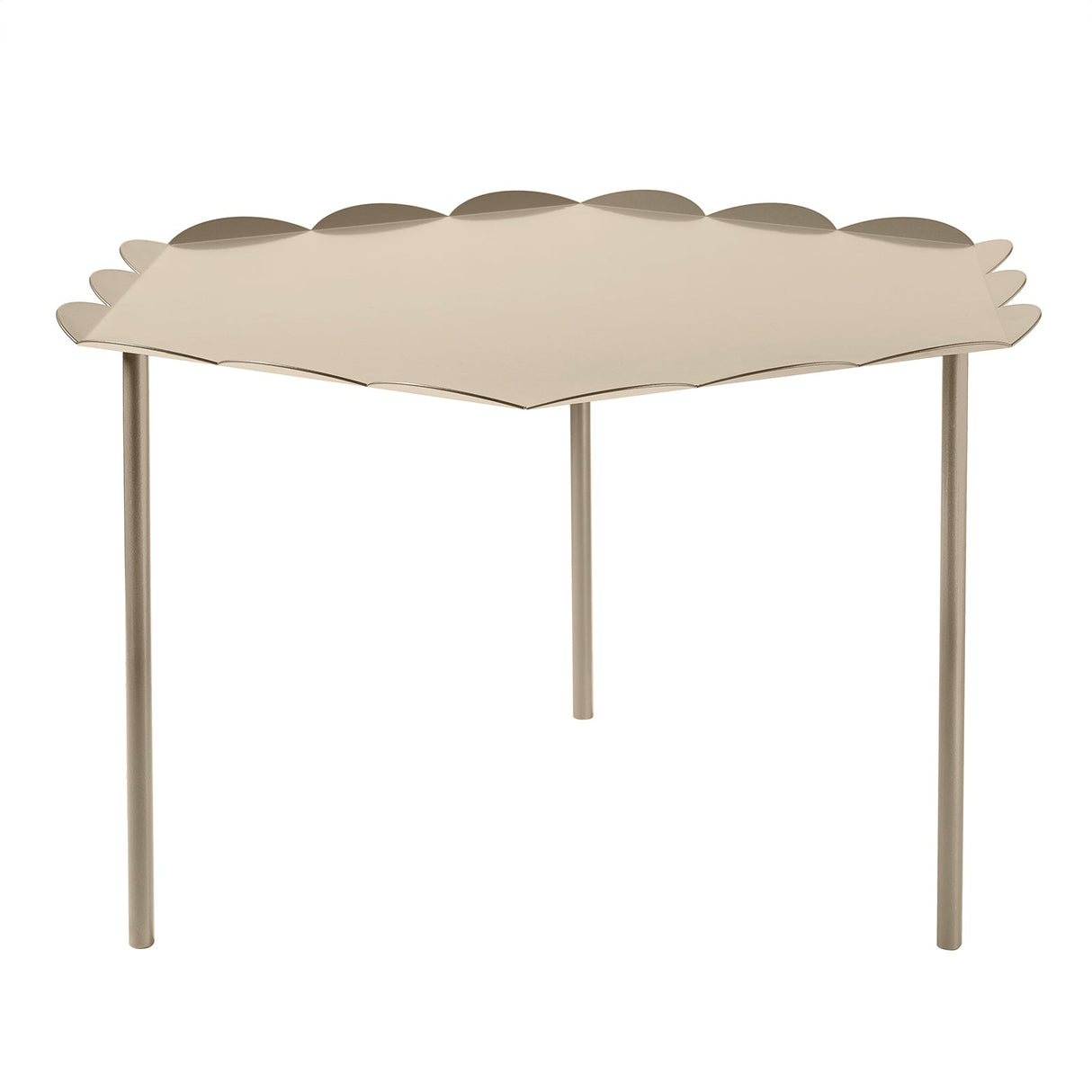 ARTI & MESTIERI Tavolino Soggiorno Moderno Merletto Esagonale Sabbia