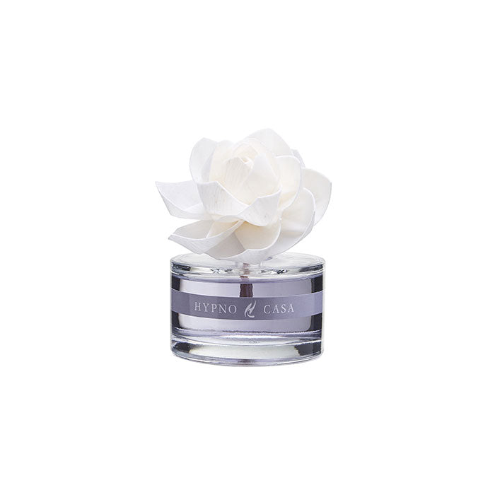 HYPNO CASA Diffusore a Bastoncini con Fiore Bianco Rosa 60ml Orchidea Nera