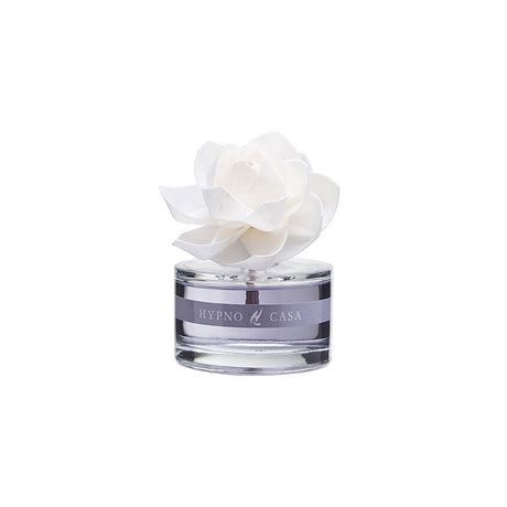 HYPNO CASA Diffusore a Bastoncini con Fiore Bianco Rosa 60ml Orchidea Nera